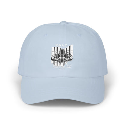 White Embroidered Patch Logo Dad Cap