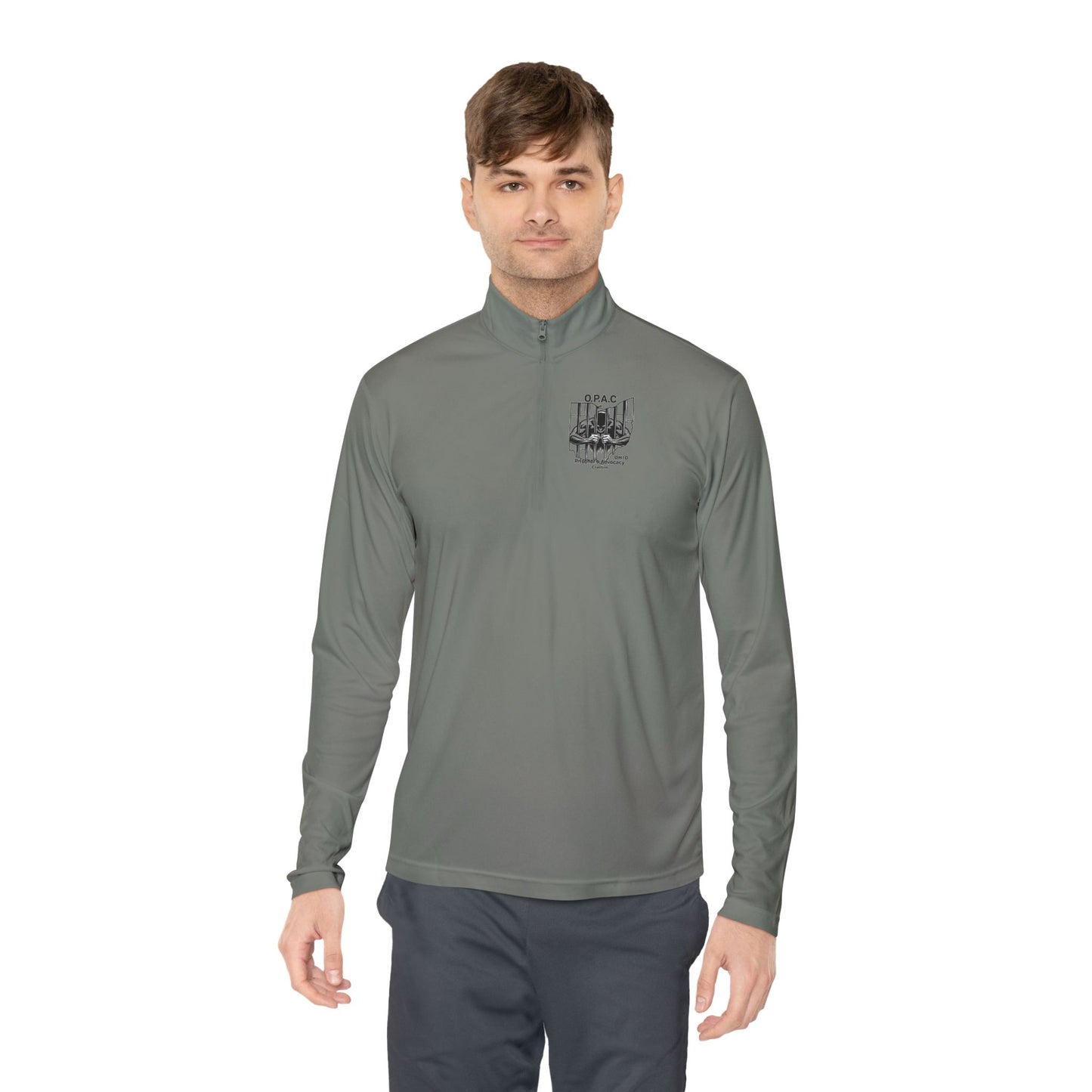 Black O.P.A.C. Double-sided Logo (Black-lettered text on back) Unisex Quarter-Zip Pullover with Stylish Graphic Design, Cozy Layer for Men and Women, Perfect for Casual Outings, Outdoor Adventures, [...]
