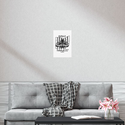 O.P.A.C. Prisoner Advocacy Art Print | Uncoated Posters for Social Justice Decor, Activism Wall Art, Awareness Posters, Community Engagement, [...]