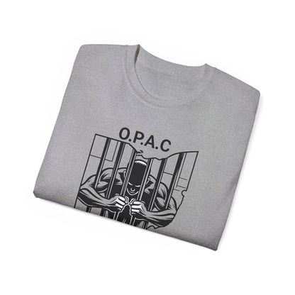 Black O.P.A.C. Advocacy Tee, Unisex Cotton T-Shirt for Supporters, Prison Advocacy, Social Justice, Awareness Shirt, Gift for Activists