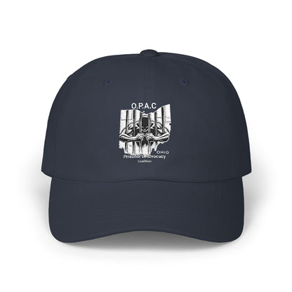 White Embroidered Patch Logo Dad Cap