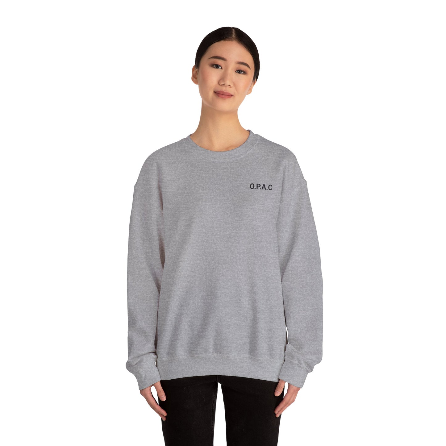 Cozy Comfort Classic Minimalistic O.P.A.C. (black-lettered) Prisoner's Advocacy Crewneck Sweatshirt | Unisex, Casual Wear, Gift for Him, Her, Stay-at-Home Style, Everyday Fashion - O.P.A.C.
