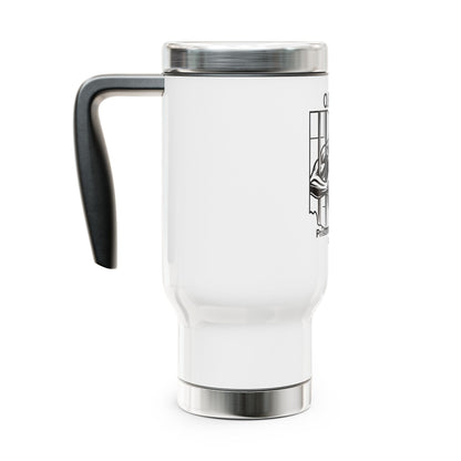 O.P.A.C. Advocacy Travel Mug – Stainless Steel Coffee Cup, Prisoner's Rights Support, Gift for Activists, Eco-Friendly Mug, Fundraising Merchandise