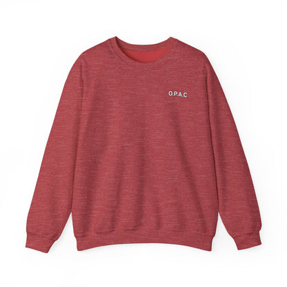 Cozy Comfort Classic Minimalistic (white-lettered) O.P.A.C. Prisoner's Advocacy Crewneck Sweatshirt | Unisex, Casual Wear, Gift for Him, Her, Stay-at-Home Style, Everyday Fashion - O.P.A.C.
