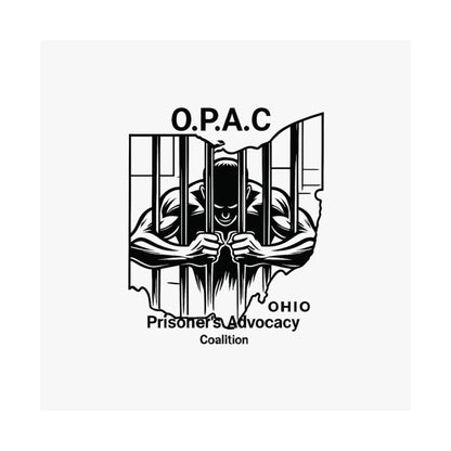O.P.A.C. Prisoner Advocacy Art Print, Satin Poster for Social Justice, Unique Wall Décor, Support Prison Reform, Thought-Provoking Decor