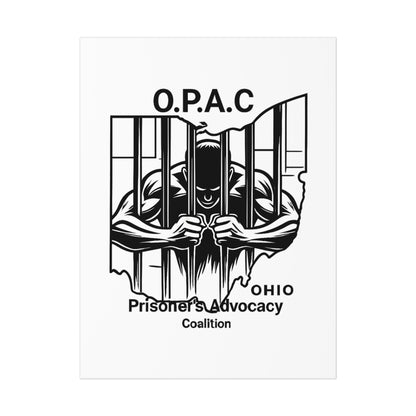 O.P.A.C. Prisoner Advocacy Art Print | Uncoated Posters for Social Justice Decor, Activism Wall Art, Awareness Posters, Community Engagement, [...]
