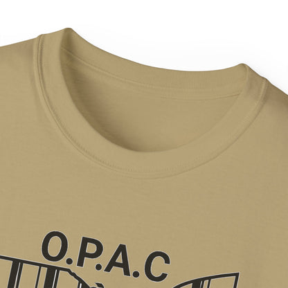 Black O.P.A.C. Advocacy Tee, Unisex Cotton T-Shirt for Supporters, Prison Advocacy, Social Justice, Awareness Shirt, Gift for Activists