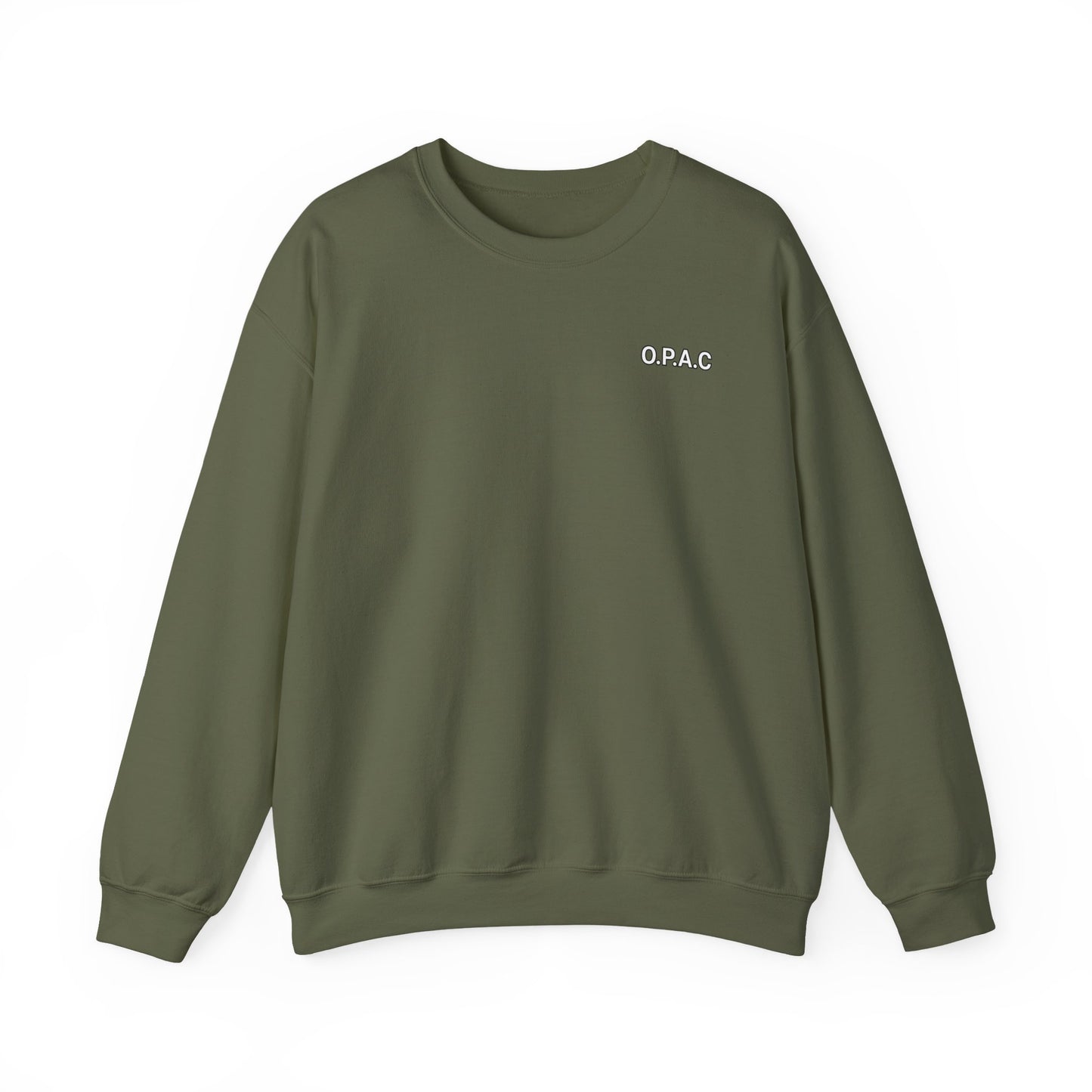 Cozy Comfort Classic Minimalistic (white-lettered) O.P.A.C. Prisoner's Advocacy Crewneck Sweatshirt | Unisex, Casual Wear, Gift for Him, Her, Stay-at-Home Style, Everyday Fashion - O.P.A.C.